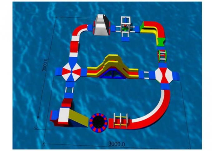 Terrain de jeu gonflable géant à la mode de l'eau de bateau de pirate pour l'été