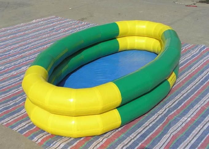 Grande piscine d'eau gonflable rectangulaire portative jaune/rouge de PVC pour extérieur/d'intérieur