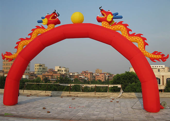 Chine tissu de 25kg Oxford annonçant la voûte gonflable avec le style de dragon pour la partie/festival fournisseur
