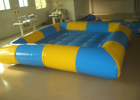 Chine Gonflable jaune/bleu rectangulaire au-dessus des piscines moulues, piscine gonflable de famille pour l'arrière-cour fournisseur