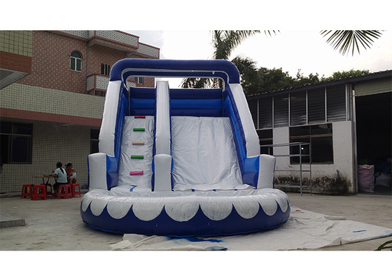 Chine Petite glissière d'eau gonflable commerciale bleue, glissière d'eau iInflatable de PVC avec la piscine fournisseur