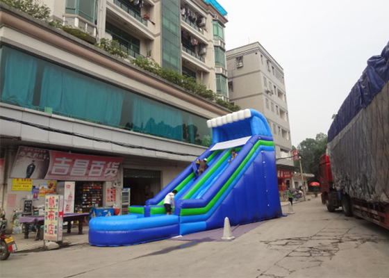 Chine Glissière gonflable d'arrière-cour de bâche de PVC du bleu 0.55mm/à la maison d'eau pour N adulte badine fournisseur
