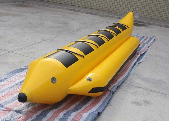 Chine Le PVC jaune/noir 0.9mm Flyfish le bateau de banane gonflable de jeu de l'eau de jouets de l'eau fournisseur