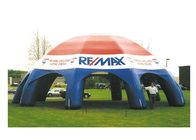 Tente de camping gonflable blanche/bleue matériel gonflable de PVC de tente d'événement de 10mL X de 10mW x de 6mH