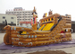 Glissière gonflable commerciale géante de bateau de pirate de bâche durable de PVC pour le loyer fournisseur
