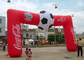 Voûte gonflable d'entrée de coca-cola fait sur commande rouge du football, voûte gonflable de finition avec la pleine impression fournisseur