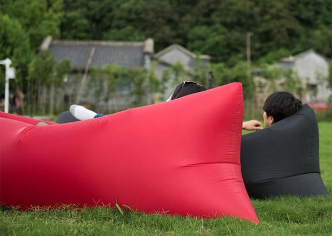 Canapé-lit paresseux gonflable de plage de couchage de salon de polyester de célibataire gonflable de sac