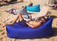 Canapé-lit paresseux gonflable de plage de couchage de salon de polyester de célibataire gonflable de sac fournisseur